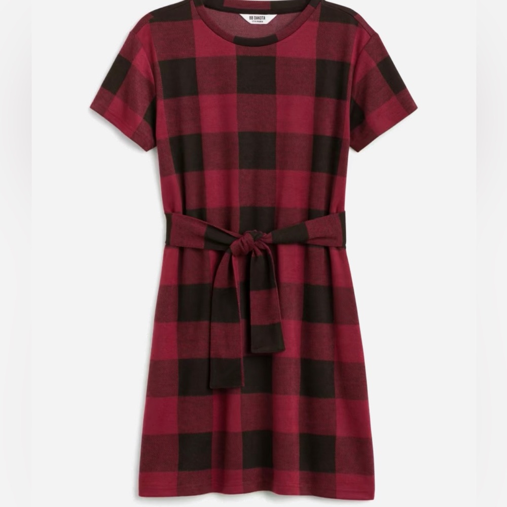 BB Dakota x Steve Madden - Fatima tie detail knit dress - Red